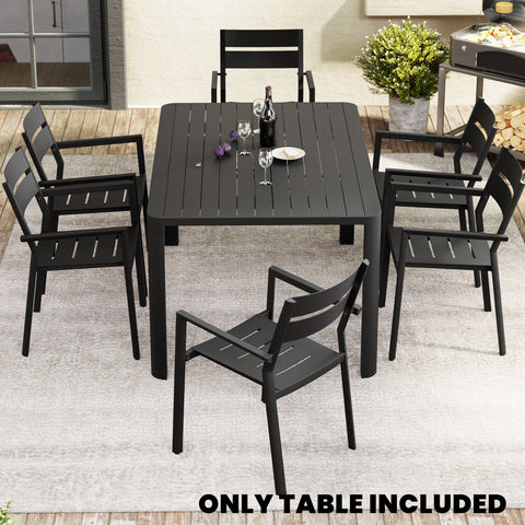 Crestlive Products 59 x 38 in. Aluminum Expandable Outdoor Dining Table