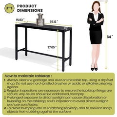Outdoor Bar Table with Steel Frame