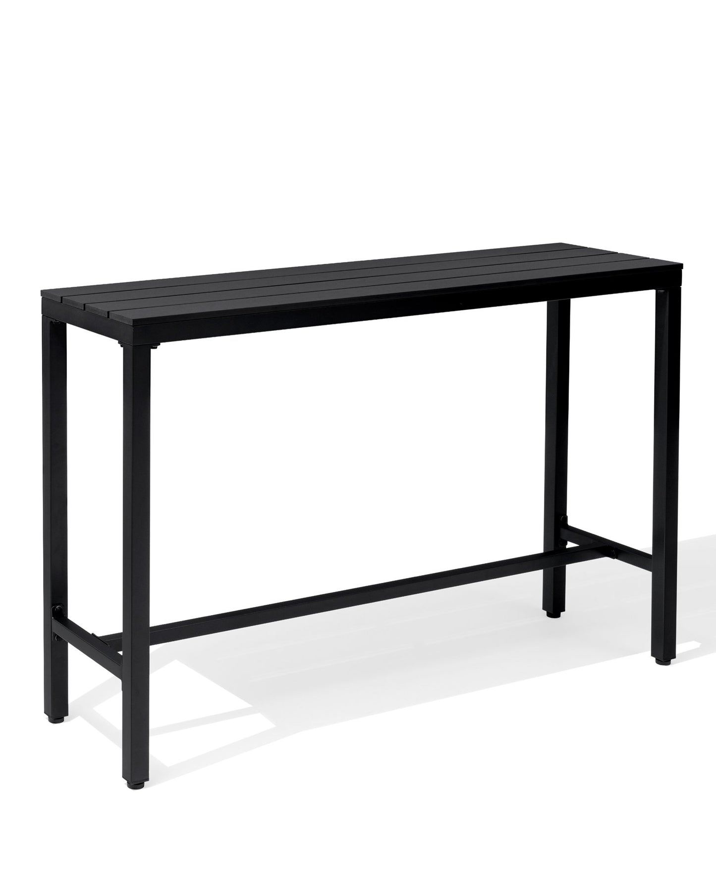 Crestlive Products Rectangle Outdoor Bar Table with Waterproof Top and Sturdy Metal Frame