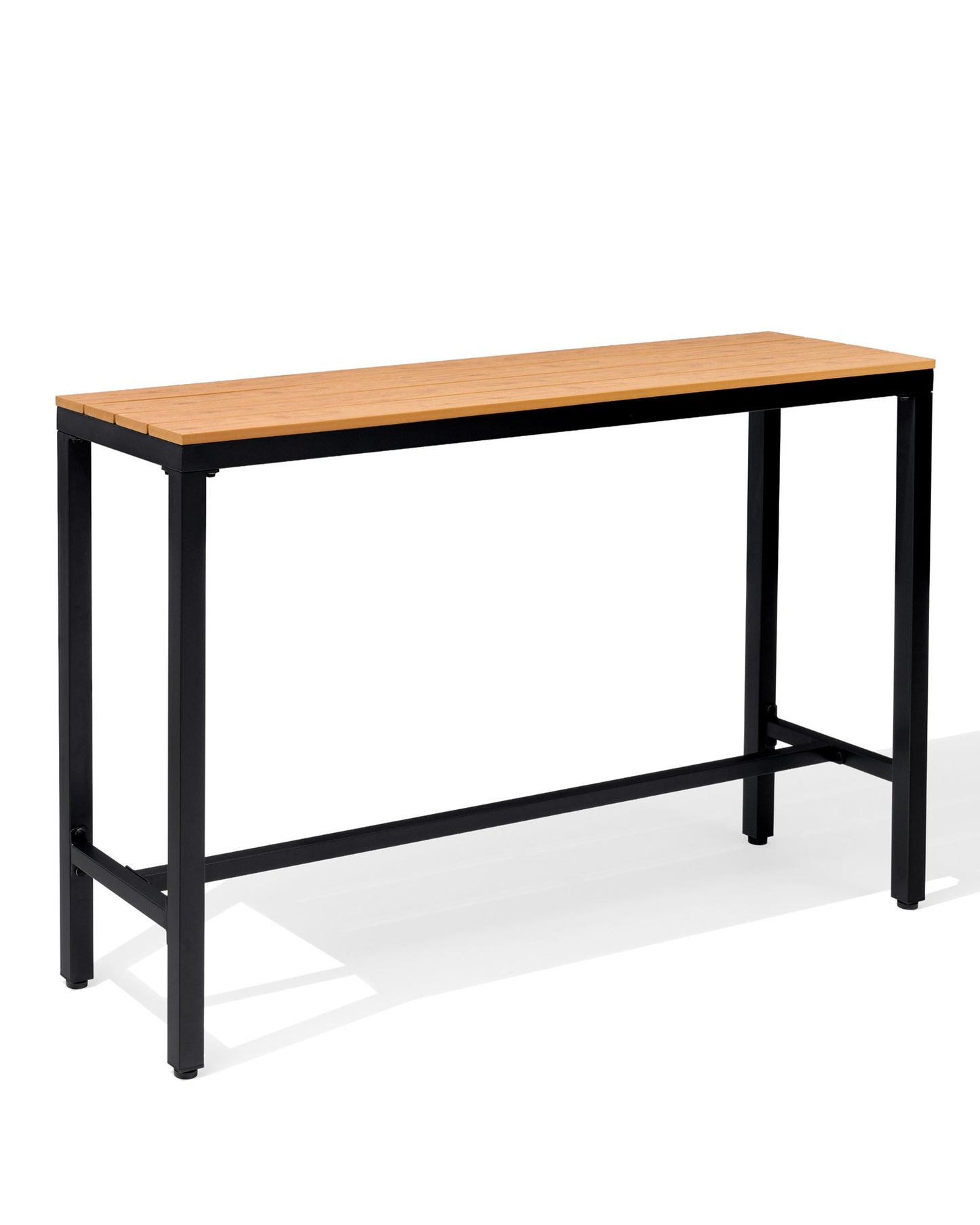 Crestlive Products Rectangle Outdoor Bar Table with Waterproof Top and Sturdy Metal Frame