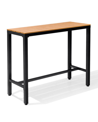 Crestlive Products Rectangular Outdoor Bar Table with Steel Frame