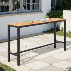 Outdoor Bar Table with Steel Frame