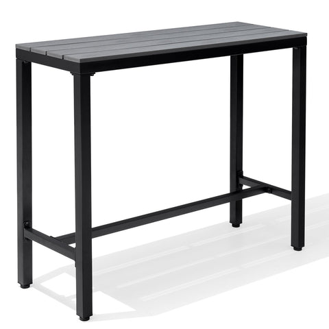 Crestlive Products Rectangular Outdoor Bar Table with Steel Frame