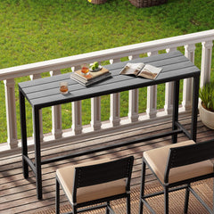 Outdoor Bar Table with Steel Frame