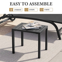 14x18" Aluminum Outdoor Side Table