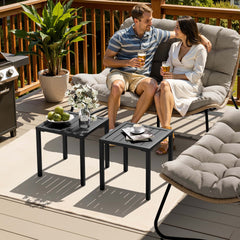 16x16" Aluminum Outdoor Square Side Table