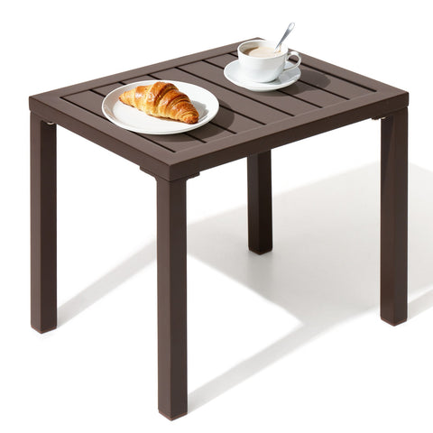 Crestlive Products 14 x 18 in. Outdoor Aluminum Small Square Side End Table