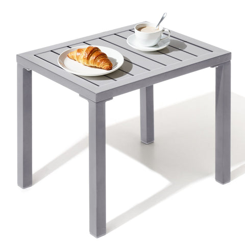 Crestlive Products 14 x 18 in. Outdoor Aluminum Small Square Side End Table