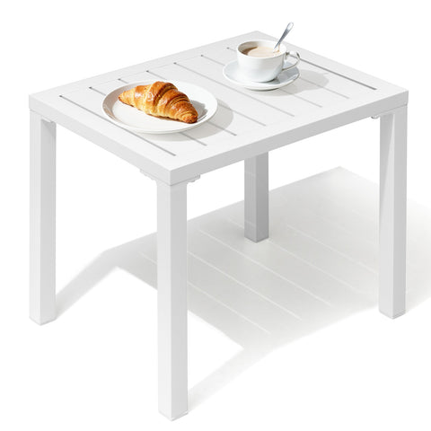 Crestlive Products 14 x 18 in. Outdoor Aluminum Small Square Side End Table