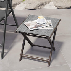 15x17" Aluminum Foldable Outdoor Side Table with Textilene Tabletop
