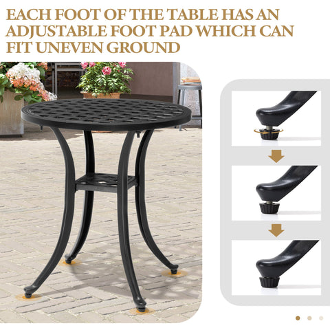 Crestlive Products 19 x 19 in. Round Cast Aluminum Outdoor Side Table