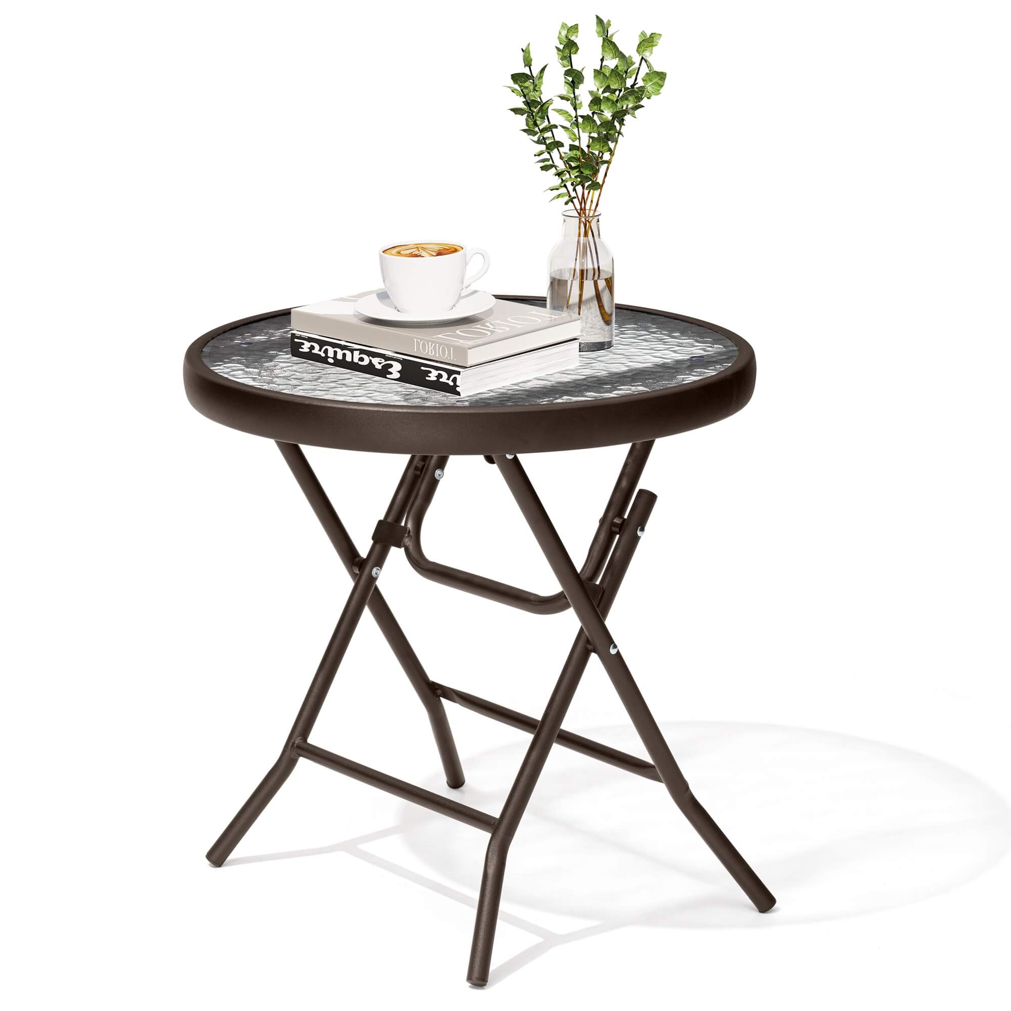 removable with Table Display Rustic Table Top 【引取限定】Glass glass the in Made 100% - top サイドテーブル・ナイトテーブル・ローテーブル