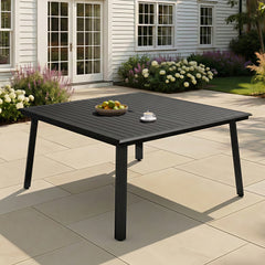 Aluminum Outdoor Dining Table with Umbrella Hole