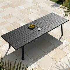 Aluminum Outdoor Dining Table with Umbrella Hole