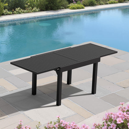 Crestlive Products 83 x 32 in. Aluminum Expandable Outdoor Dining Table