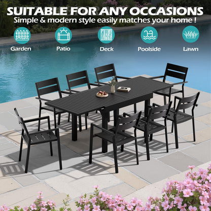 Crestlive Products 83 x 32 in. Aluminum Expandable Outdoor Dining Table