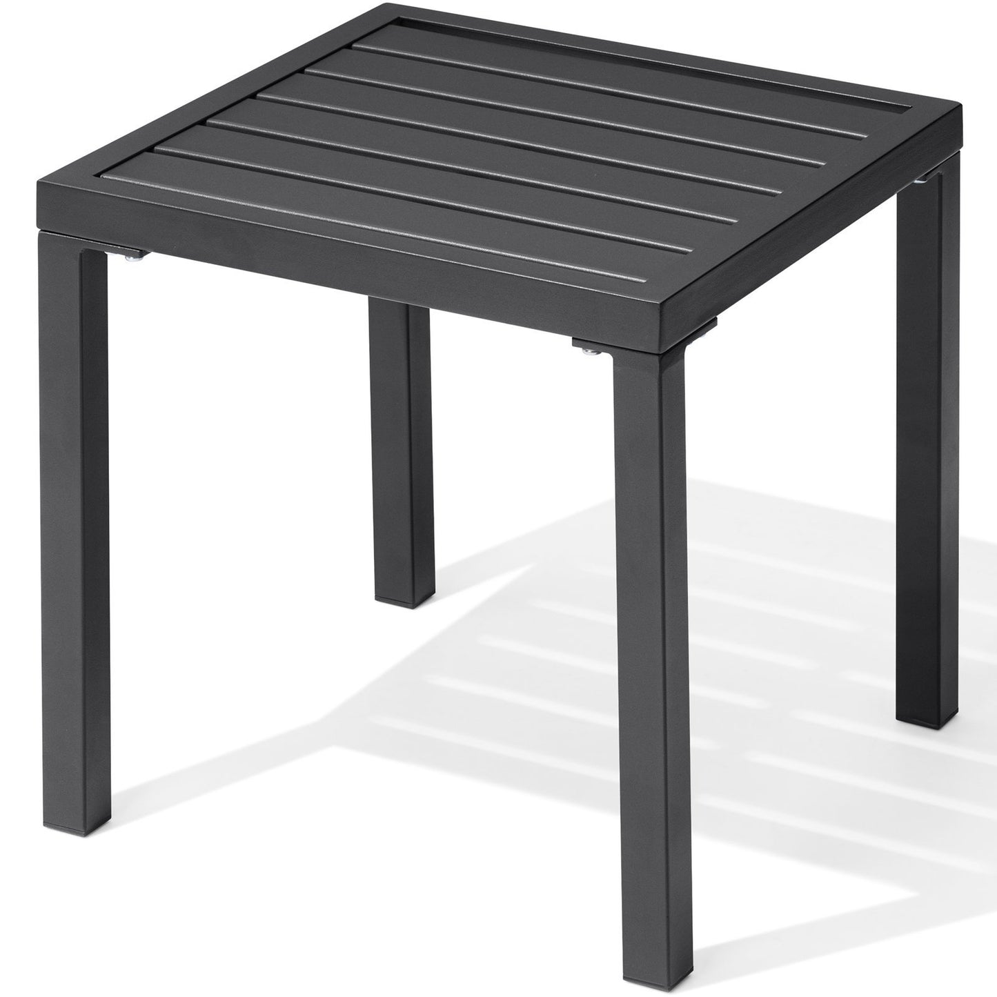 Crestlive Products 16 x 16 in. Square Aluminum Outdoor Side Table