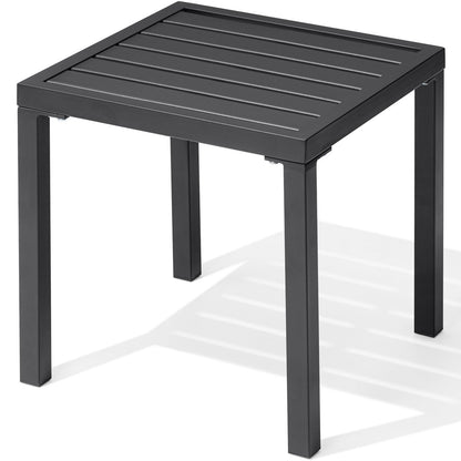 Crestlive Products 16 x 16 in. Square Aluminum Outdoor Side Table