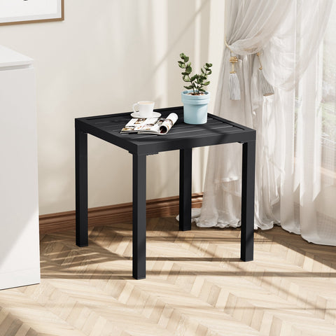 Crestlive Products 16 x 16 in. Square Metal Outdoor Side Table