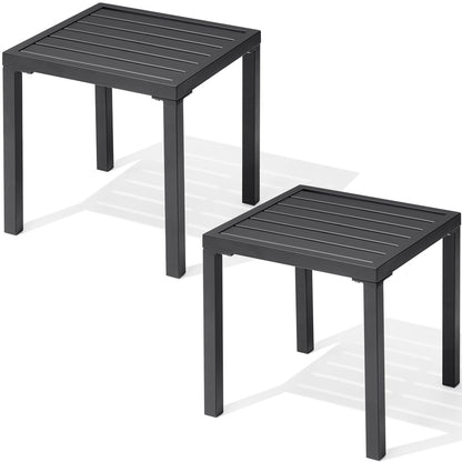 Crestlive Products 16 x 16 in. Square Aluminum Outdoor Side Table