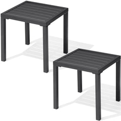 16x16" Square Metal Outdoor Side Table