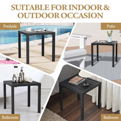 16x16" Square Metal Outdoor Side Table
