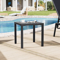 16x16" Square Metal Outdoor Side Table