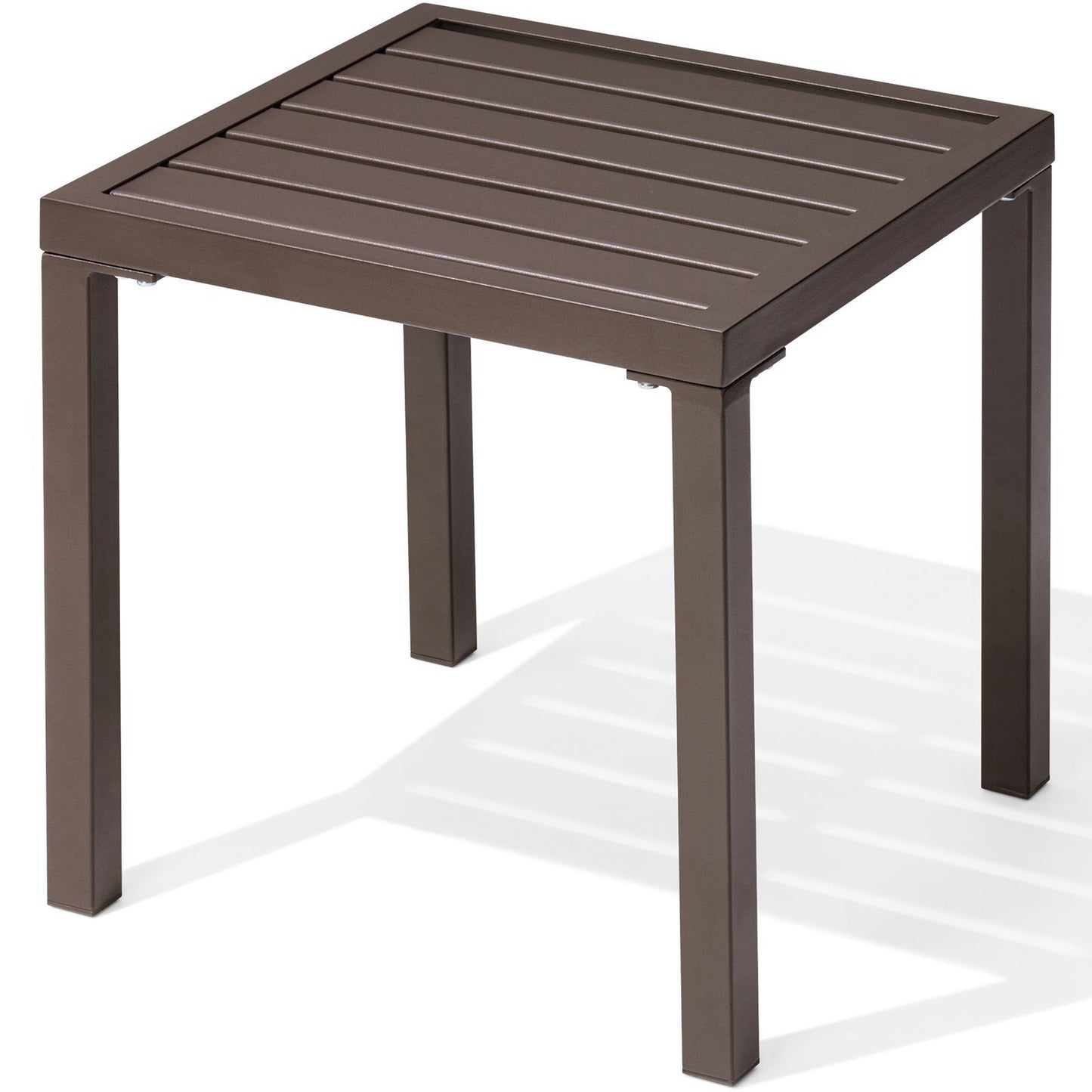Crestlive Products 16 x 16 in. Square Aluminum Outdoor Side Table