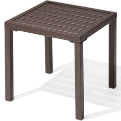 16x16" Square Metal Outdoor Side Table
