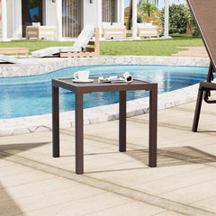 16x16" Square Metal Outdoor Side Table