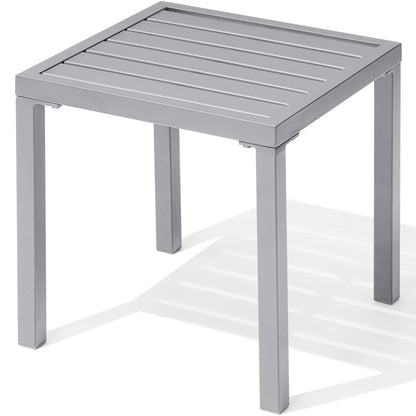 Crestlive Products 16 x 16 in. Square Aluminum Outdoor Side Table