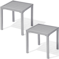 16x16" Square Metal Outdoor Side Table