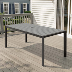 Aluminum Outdoor Dining Table with Umbrella Hole
