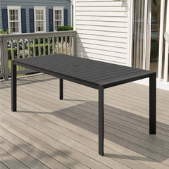 Aluminum Outdoor Dining Table with Umbrella Hole
