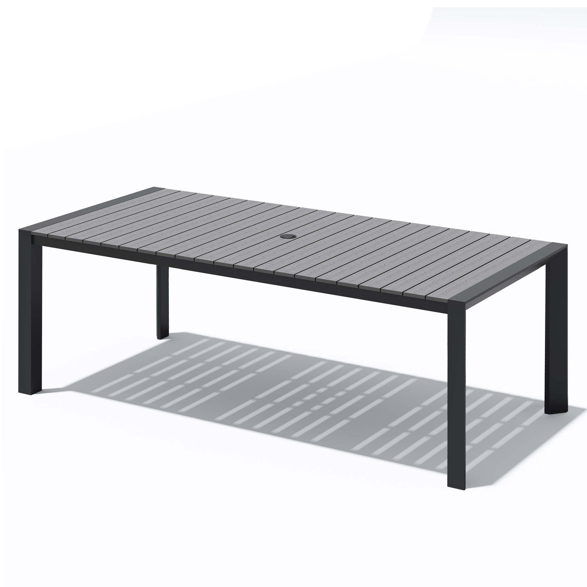 Aluminum Outdoor Dining Table with Umbrella Hole