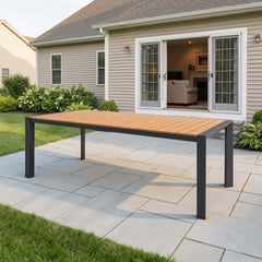 Aluminum Outdoor Dining Table with Umbrella Hole