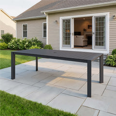 Aluminum Outdoor Dining Table with Umbrella Hole