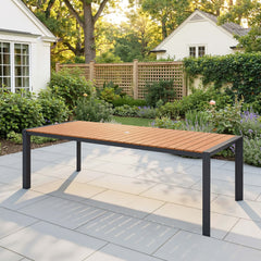 Aluminum Outdoor Dining Table with Umbrella Hole