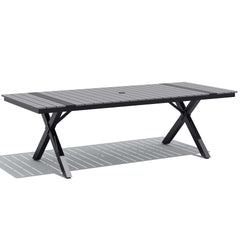 Aluminum Outdoor Dining Table with Umbrella Hole