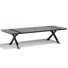 Aluminum Outdoor Dining Table with Umbrella Hole
