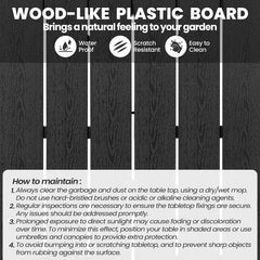 71x33" Outdoor Dining Table with Umbrella Hole