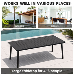 71x33" Outdoor Dining Table with Umbrella Hole