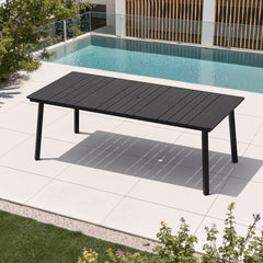 71x33" Outdoor Dining Table with Umbrella Hole