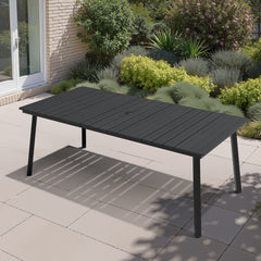 71x33" Outdoor Dining Table with Umbrella Hole