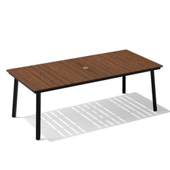 71x33" Outdoor Dining Table with Umbrella Hole