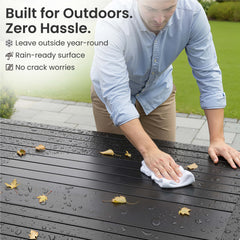 Aluminum Outdoor Dining Table with Umbrella Hole