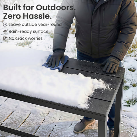 Crestlive Products Outdoor Bar Table 55.12-in W x 55.12-in L