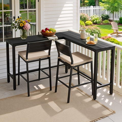 Crestlive Products Outdoor Bar Table 55.12-in W x 55.12-in L