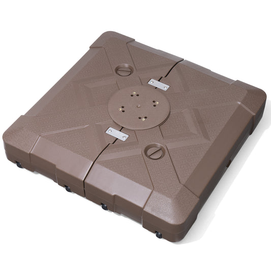 Crestlive Products 220lbs Sand Water Filled Square 3D Surface Cantilever Offset Umbrella Base with Wheels