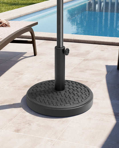 Crestlive Products 30-45 lbs Concrete-Filled Round Umbrella Base for Straight Pole